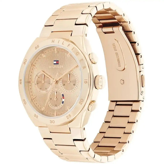 Tommy Hilfiger Women's Sport Watch – Rose Gold Dial with Stainless Steel Bracelet (Model 1782577)