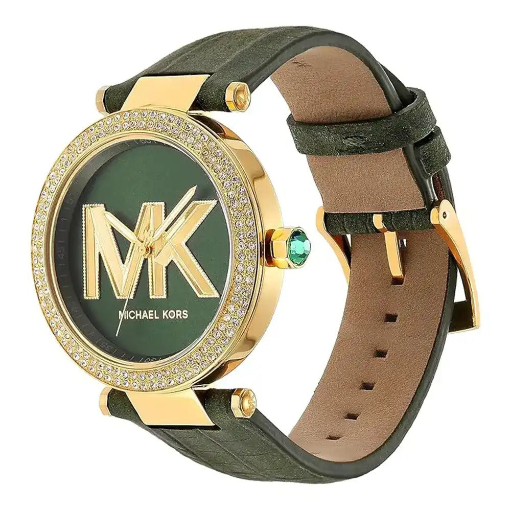 Michael Kors Parker Women’s Watch – Green Dial & Green Leather Strap Model MK4724