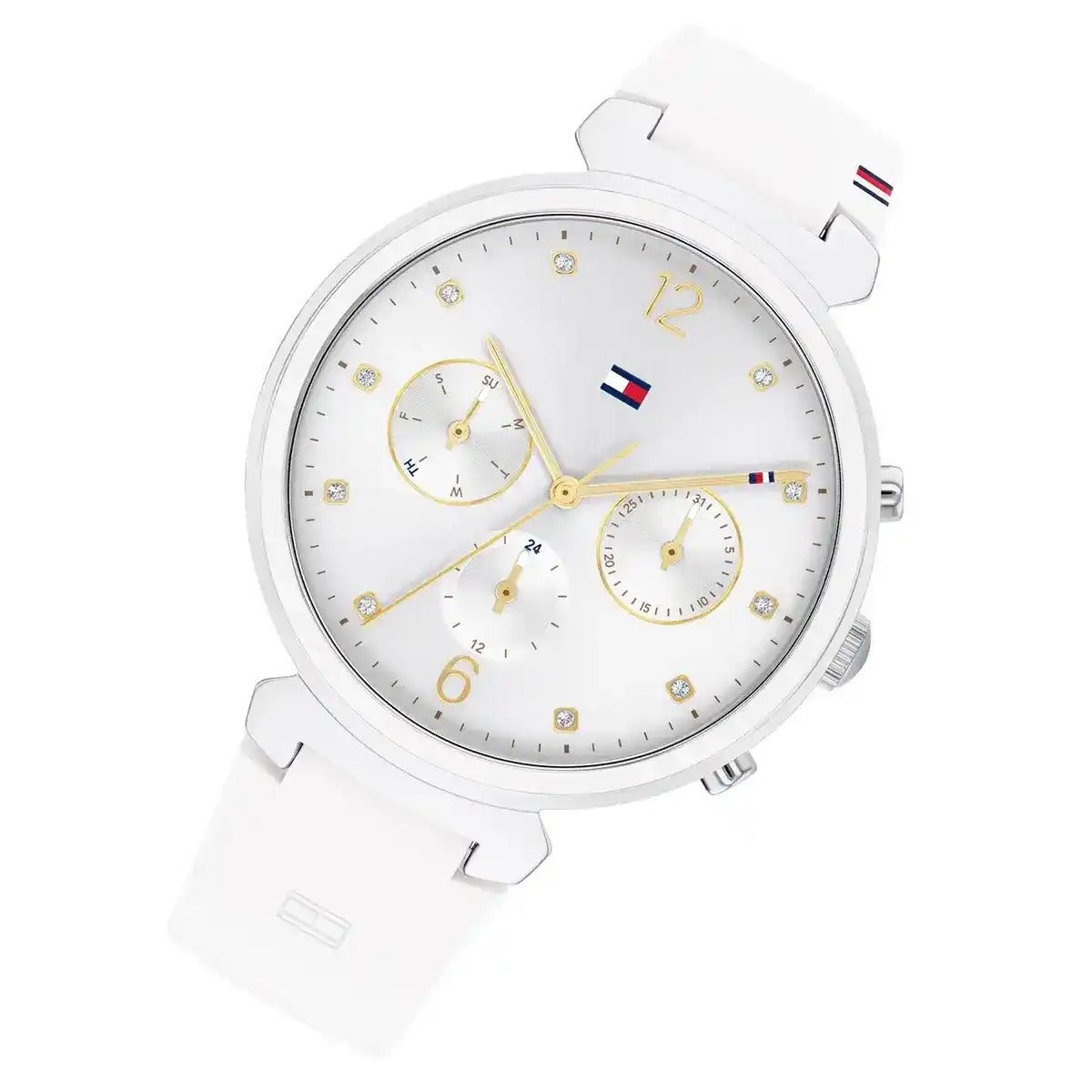 Tommy Hilfiger Ivy Women's Watch – White Dial with White Silicone Strap (Model 1782342)