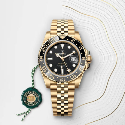 Rolex GMT-Master II Men’s Watch – Black Dial with Gold Oyster Bracelet