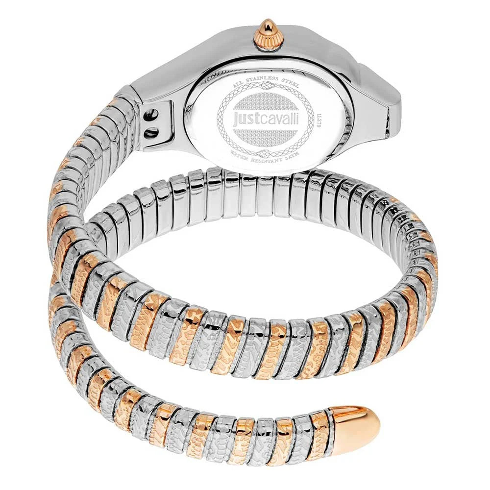 Just Cavalli Cosenza Women’s Watch JC1L232M0065 – Red Dial, Two-Tone Stainless Steel Bracelet, Quartz Luxury Fashion Watch