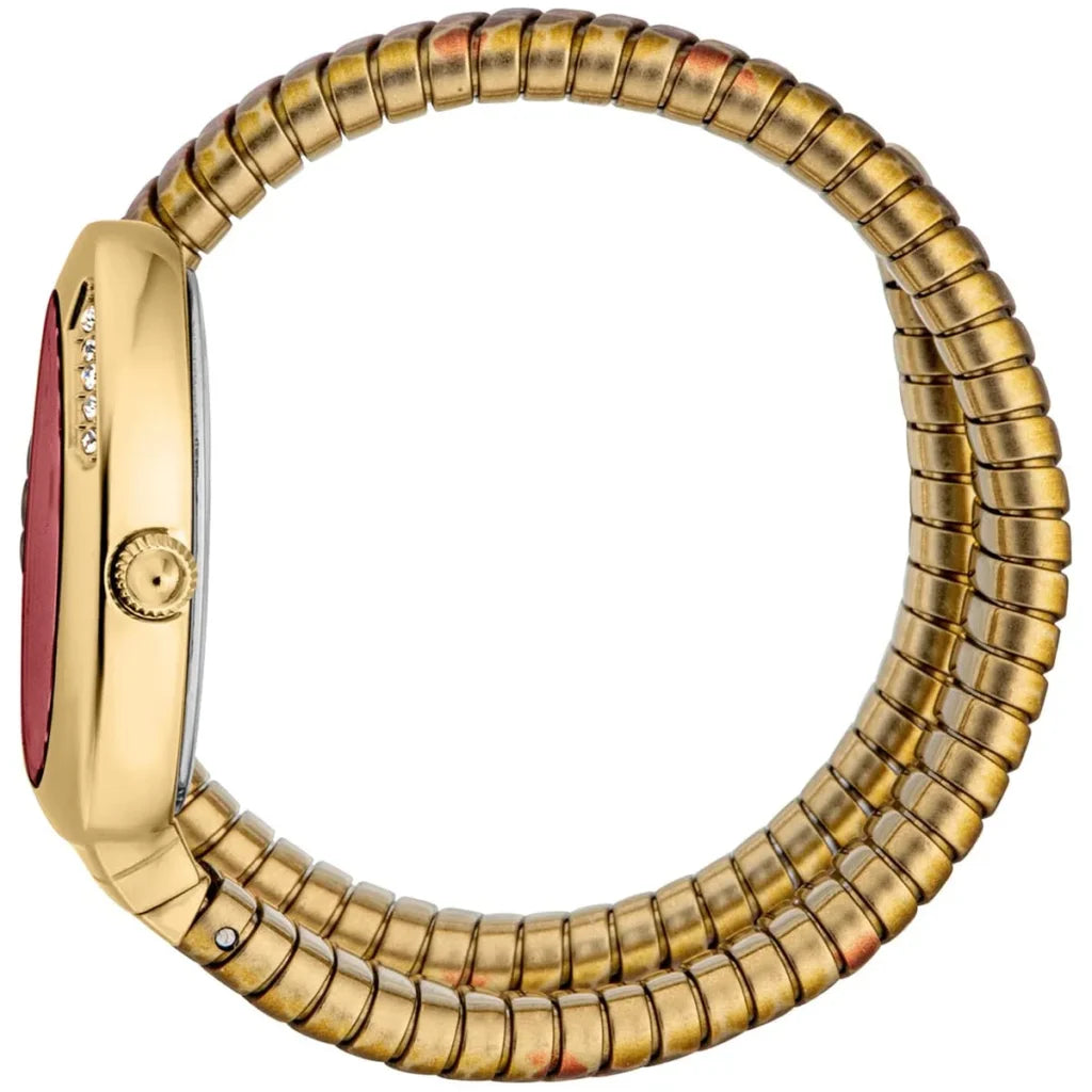 Just Cavalli Women’s JC1L251M0045 Quartz Watch – Signature Snake Design, Red Dial & Multicolored Stainless Steel Bracelet