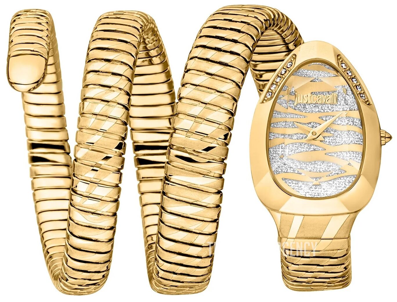 Just Cavalli Just Cavalli Signature Snake Serpente Taglio Women’s Watch JC1L226M0025 – Gold Tone Steel – 22 mm
