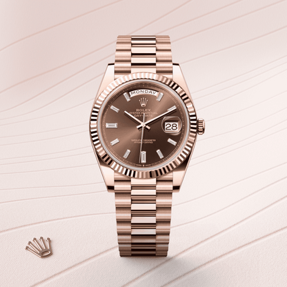 Rolex Day-Date Watch For Men - Brown Dial