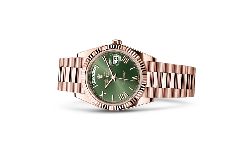 Rolex Day-Date Watch For Men - Green Dial