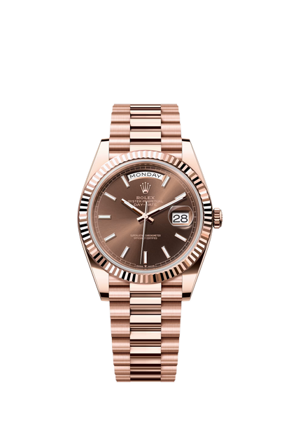 Rolex Day-Date Watch For Men - Brown Dial