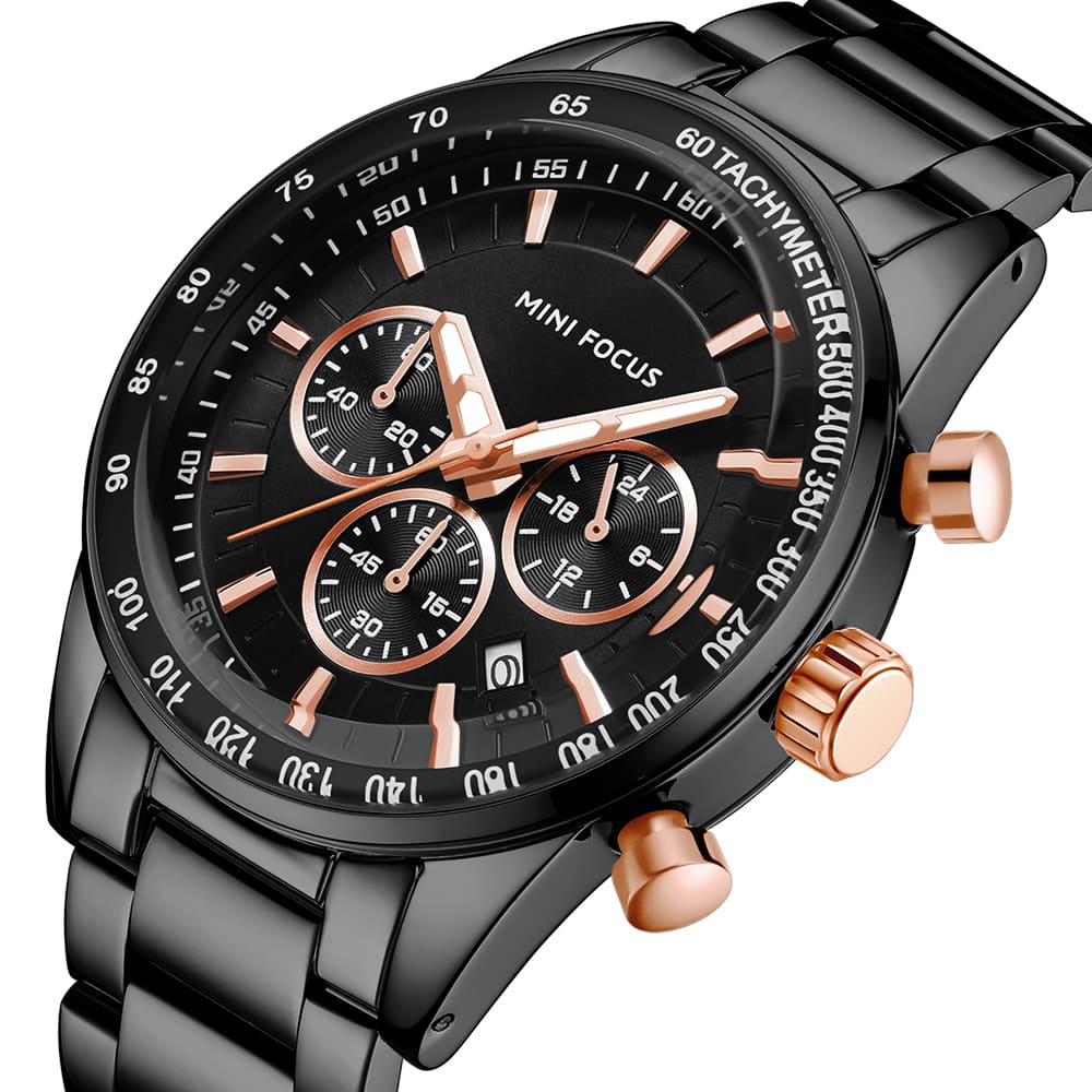 Mini Focus Men's Watch MF0187G-04 – Black Stainless Steel