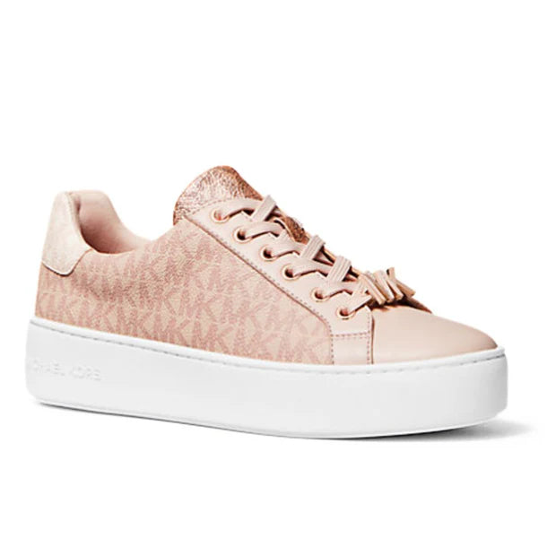 Michael Kors Women’s Monogram Logo Trainer – Pink Platform Sneakers, Size 11 MK-SHOES-012