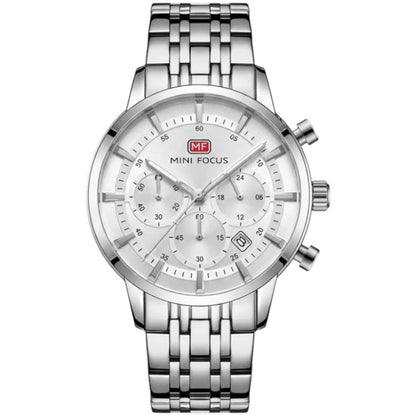Men's Chronograph Silver Stainless Steel White Dial MF0282G.05