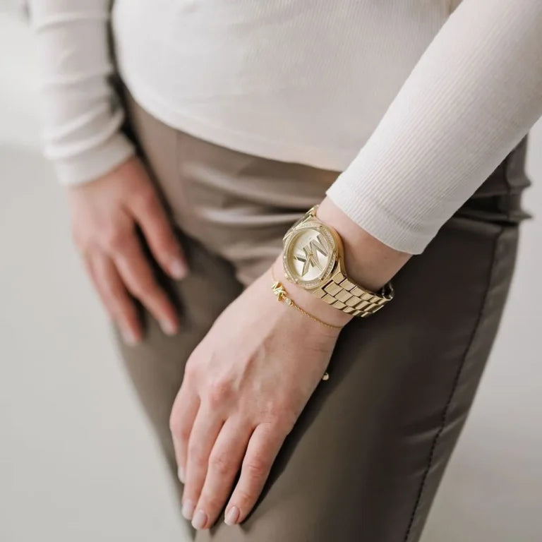 Michael Kors Lennox Women’s Watch Set – Gold Stainless Steel Elegant Design | 37mm | MK1062SET