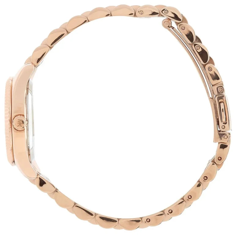 Michael Kors MK3230 Lexington Women's Watch – Rose Gold Stainless Steel Analog Watch for Women, White Dial, Quartz Movement, 50M Water Resistant