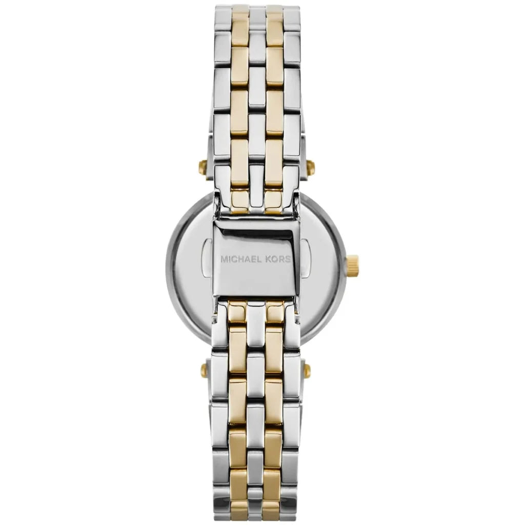 Michael Kors MK3323 Darci Petite Two-Tone Watch for Women – Silver Dial, 28mm