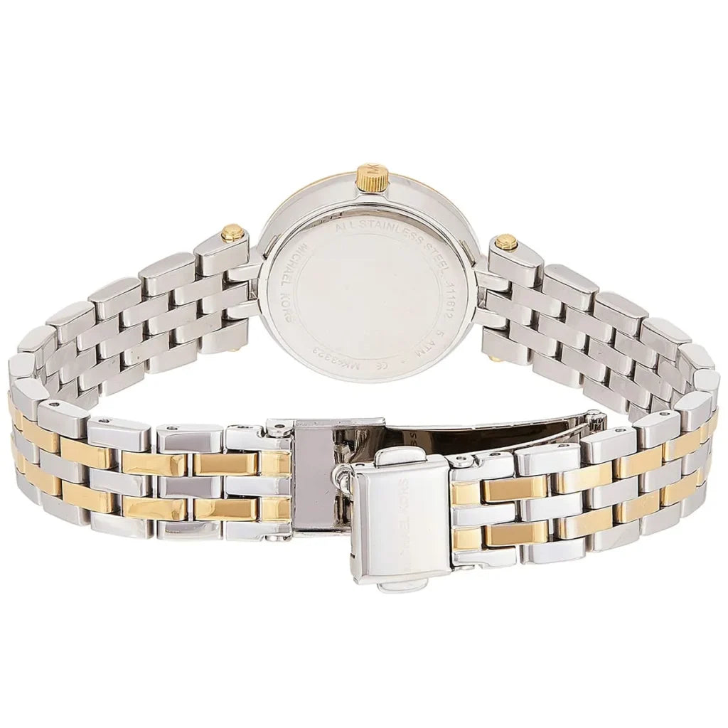 Michael Kors MK3323 Darci Petite Two-Tone Watch for Women – Silver Dial, 28mm