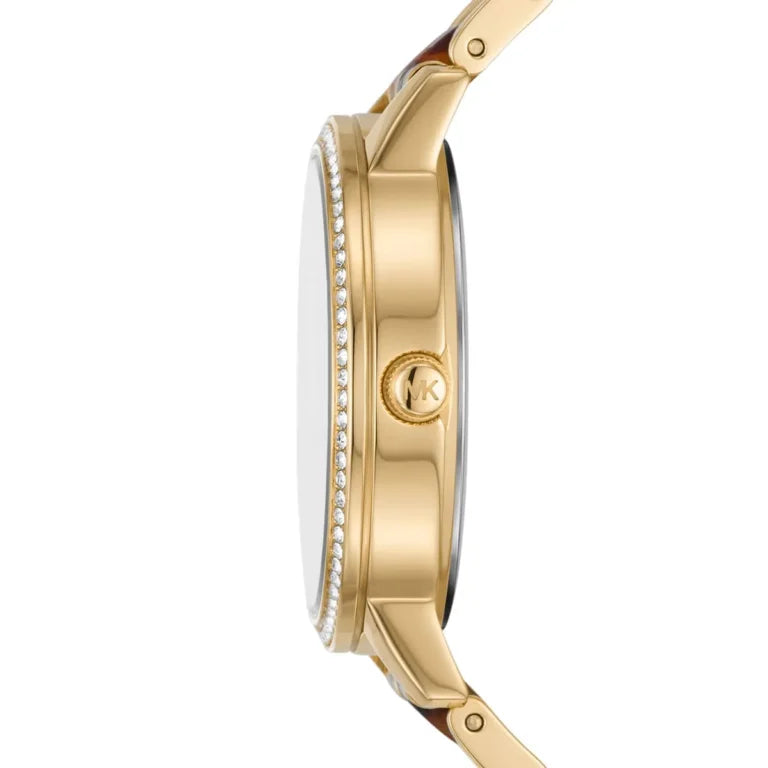 Michael Kors MK4395 Women's Watch – Elegant Gold Dial Stainless Steel Watch (Melissa Collection)