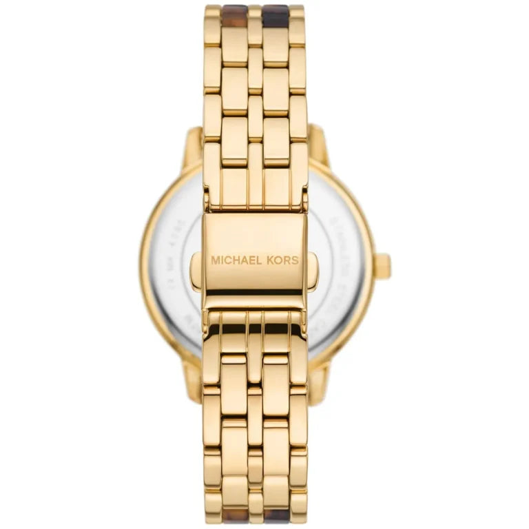 Michael Kors MK4395 Women's Watch – Elegant Gold Dial Stainless Steel Watch (Melissa Collection)