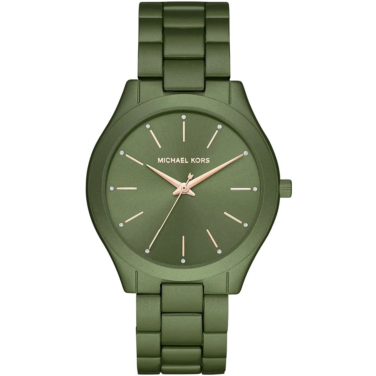 Michael Kors Runway Slim MK4526 Women's Watch – Green Dial, Stainless Steel Bracelet, Quartz Movement