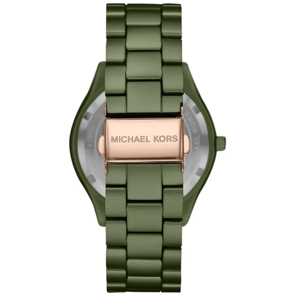 Michael Kors Runway Slim MK4526 Women's Watch – Green Dial, Stainless Steel Bracelet, Quartz Movement