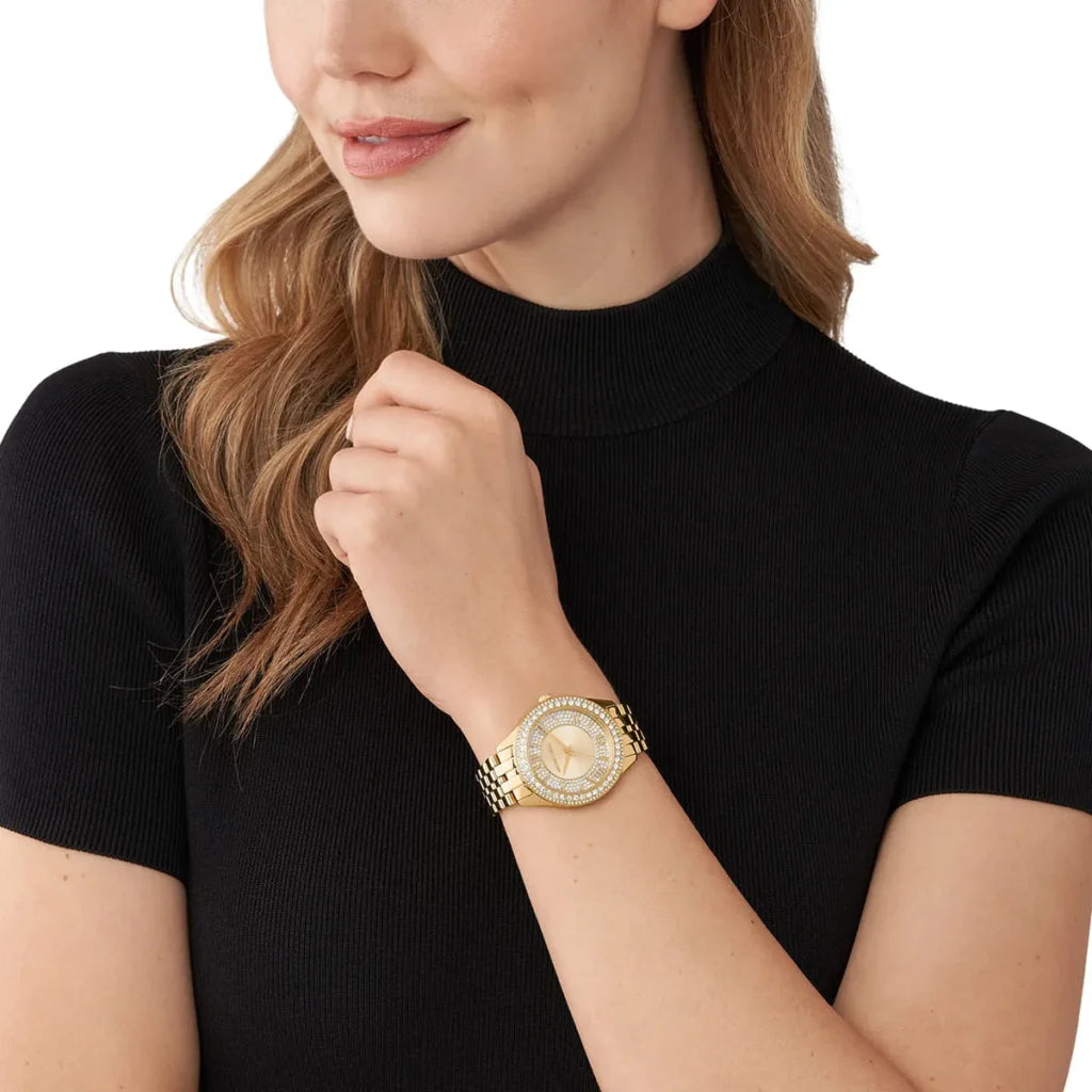Michael Kors Women's Harlowe Gold-Tone Stainless Steel Watch MK4709
