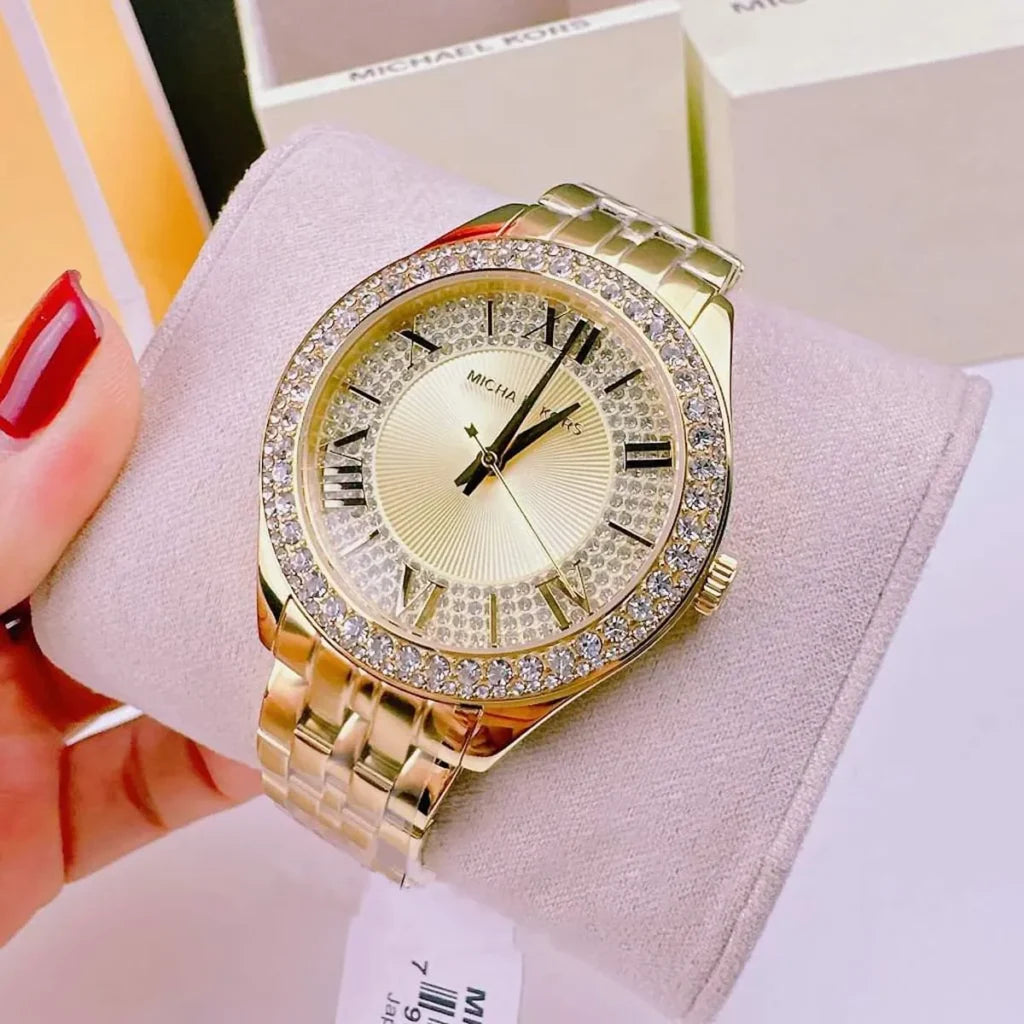 Michael Kors Women's Harlowe Gold-Tone Stainless Steel Watch MK4709