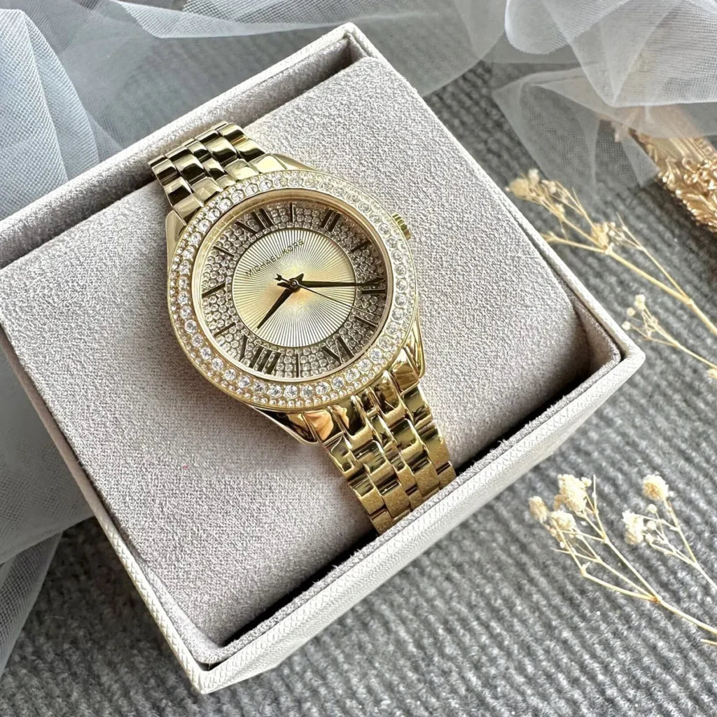 Michael Kors Women's Harlowe Gold-Tone Stainless Steel Watch MK4709
