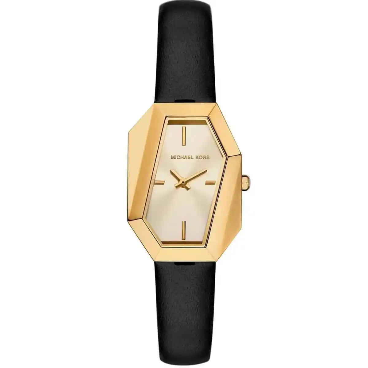 Michael Kors Women’s Watch MK4880 – Suri Round Design with Black Genuine Leather Strap