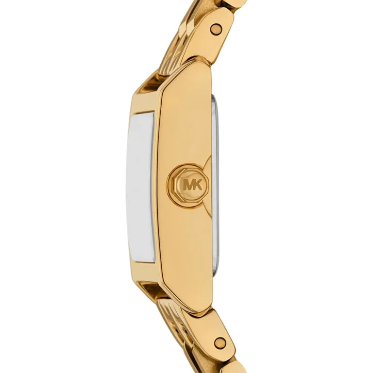 Michael Kors Georgie MK4931 Women's Watch – Gold Square Dial Stainless Steel Watch for Women, Quartz Movement