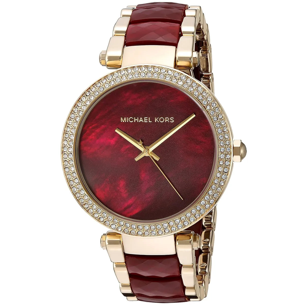 Michael Kors Parker MK6427 Women’s Watch – Red Dial, Red & Gold Stainless Steel Bracelet, 39mm, Quartz Movement, 100M Water Resistant