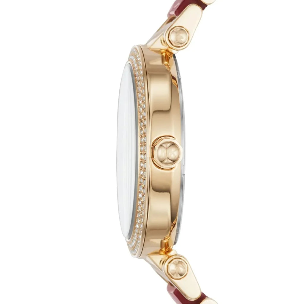 Michael Kors Parker MK6427 Women’s Watch – Red Dial, Red & Gold Stainless Steel Bracelet, 39mm, Quartz Movement, 100M Water Resistant