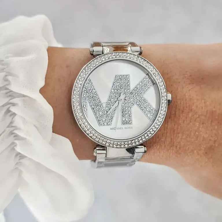 Michael Kors Parker MK6658 Women’s Watch – Silver Stainless Steel Bracelet & Dial | 39mm Quartz Elegant Luxury Timepiece