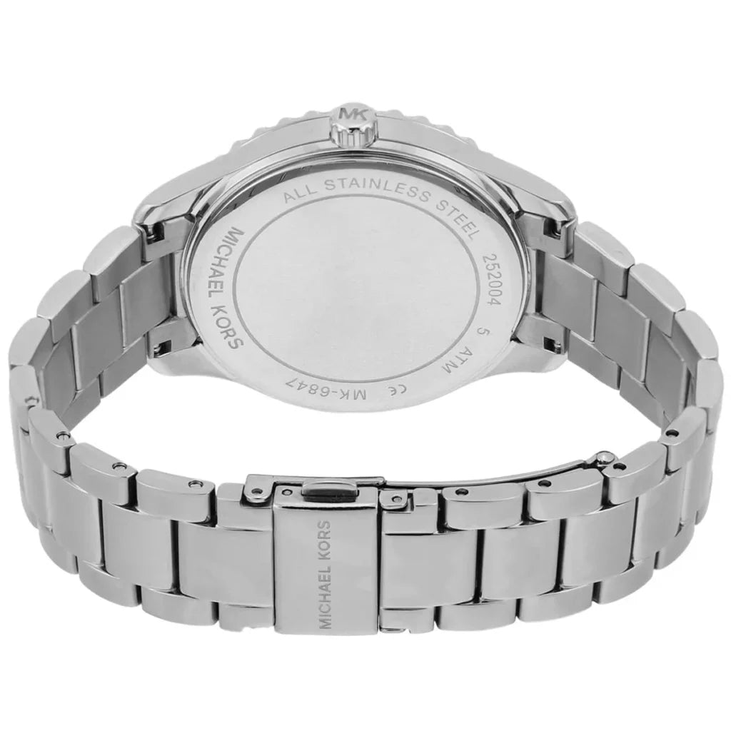 Michael Kors Layton MK6847 Women’s Watch – Blue Dial, Silver Stainless Steel Bracelet, 38mm, Quartz Movement, 50M Water Resistant