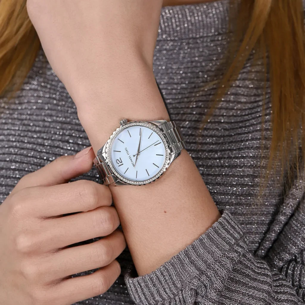 Michael Kors Layton MK6847 Women’s Watch – Blue Dial, Silver Stainless Steel Bracelet, 38mm, Quartz Movement, 50M Water Resistant