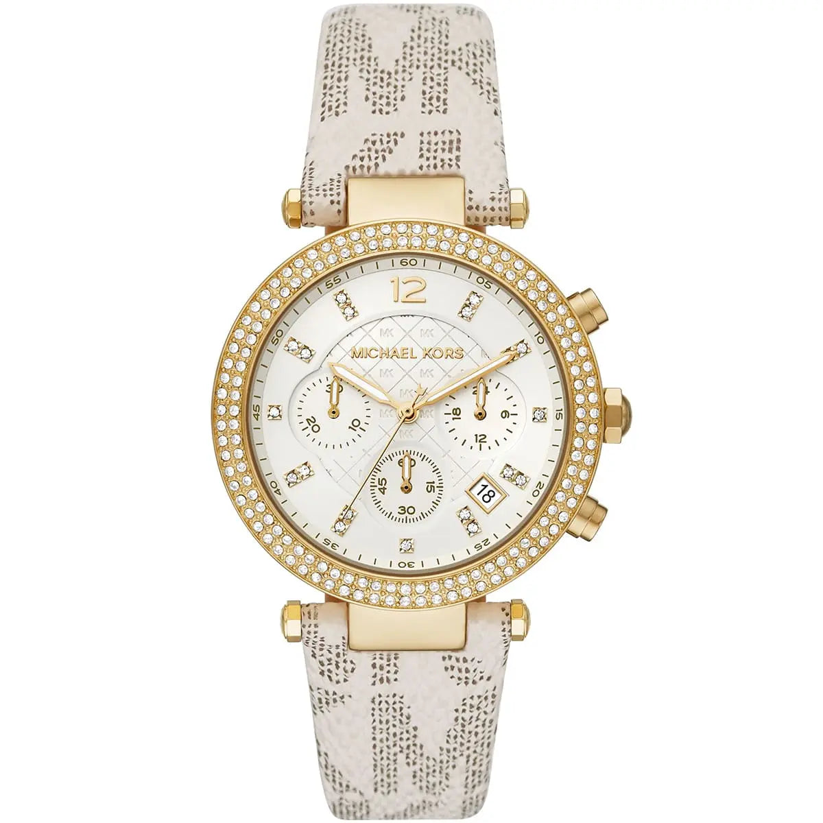 Michael Kors Michael Kors Parker Women’s Watch MK6916 – White Dial & Beige Strap