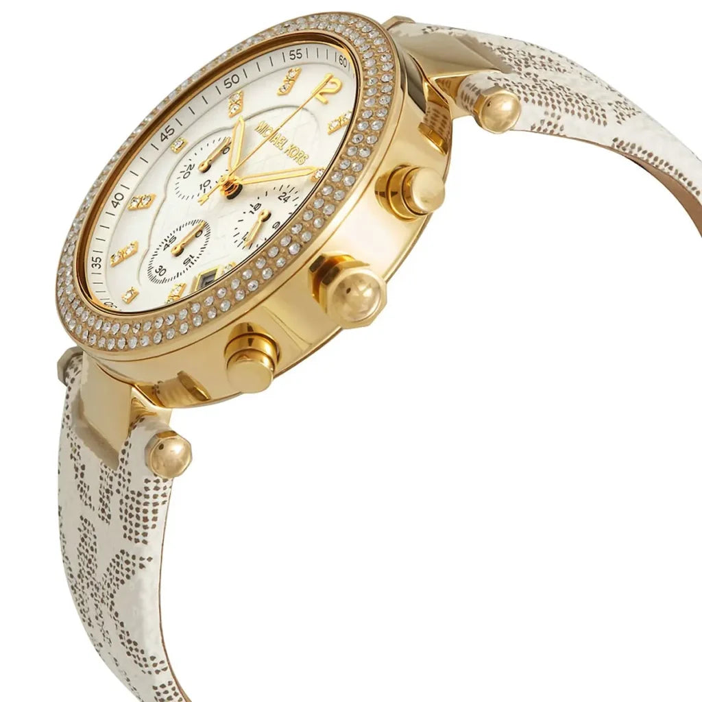 Michael Kors Michael Kors Parker Women’s Watch MK6916 – White Dial & Beige Strap