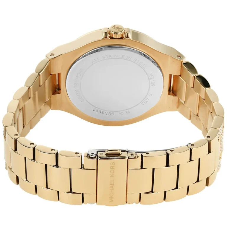 Michael Kors Camille Women’s Watch – Gold Stainless Steel with White Dial | 41mm Elegant Design | MK6991