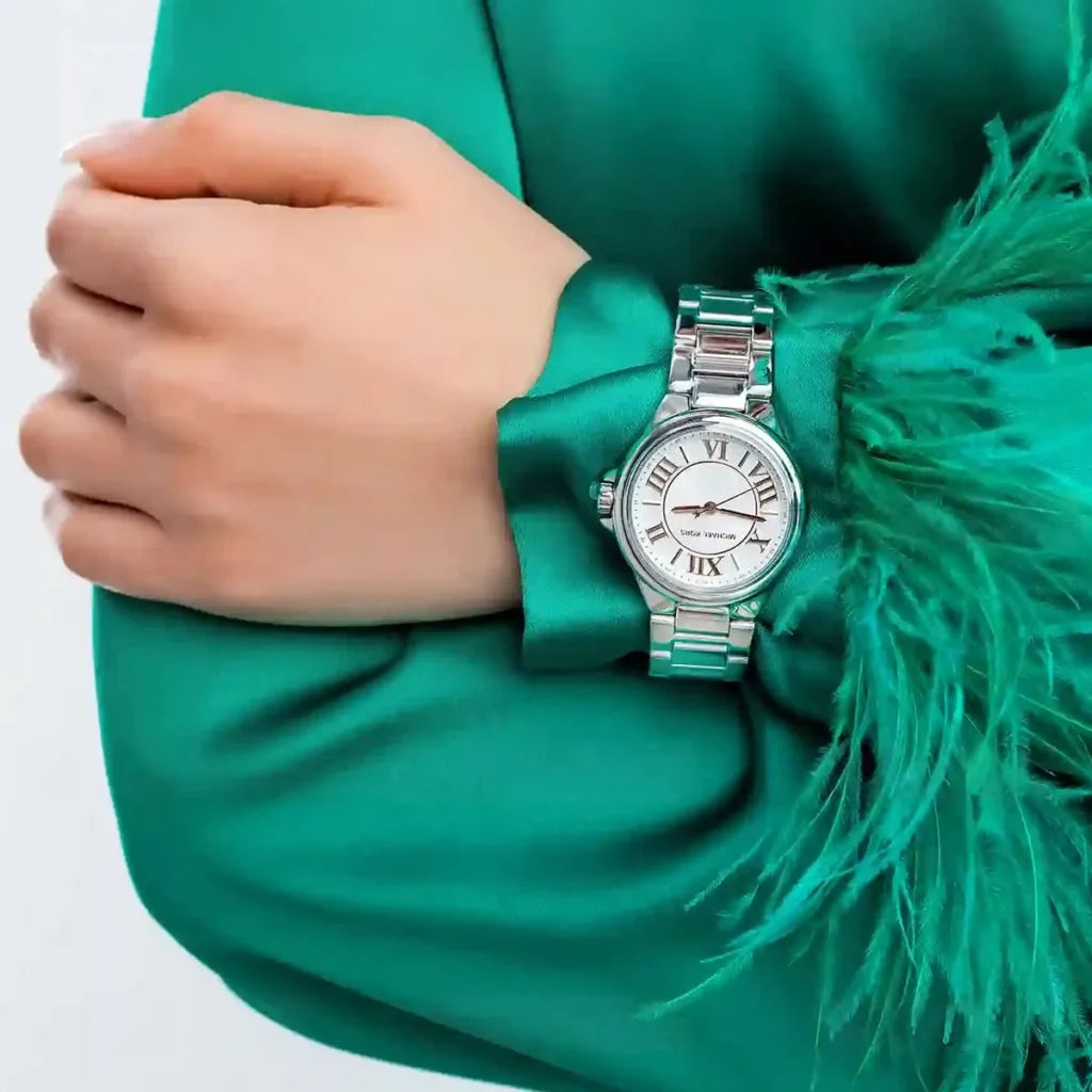 Michael Kors Camille Women’s Watch MK7259 – Silver Stainless Steel, Crystal Bezel, 33mm