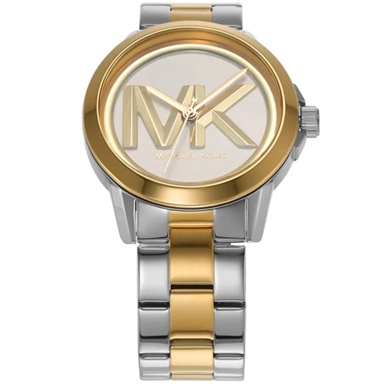Michael Kors Women’s Brynn MK7319 Two-Tone Stainless Steel Watch – Silver Dial, 40mm