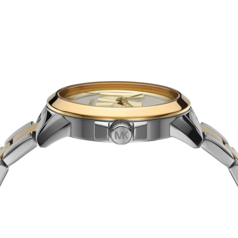 Michael Kors Women’s Brynn MK7319 Two-Tone Stainless Steel Watch – Silver Dial, 40mm