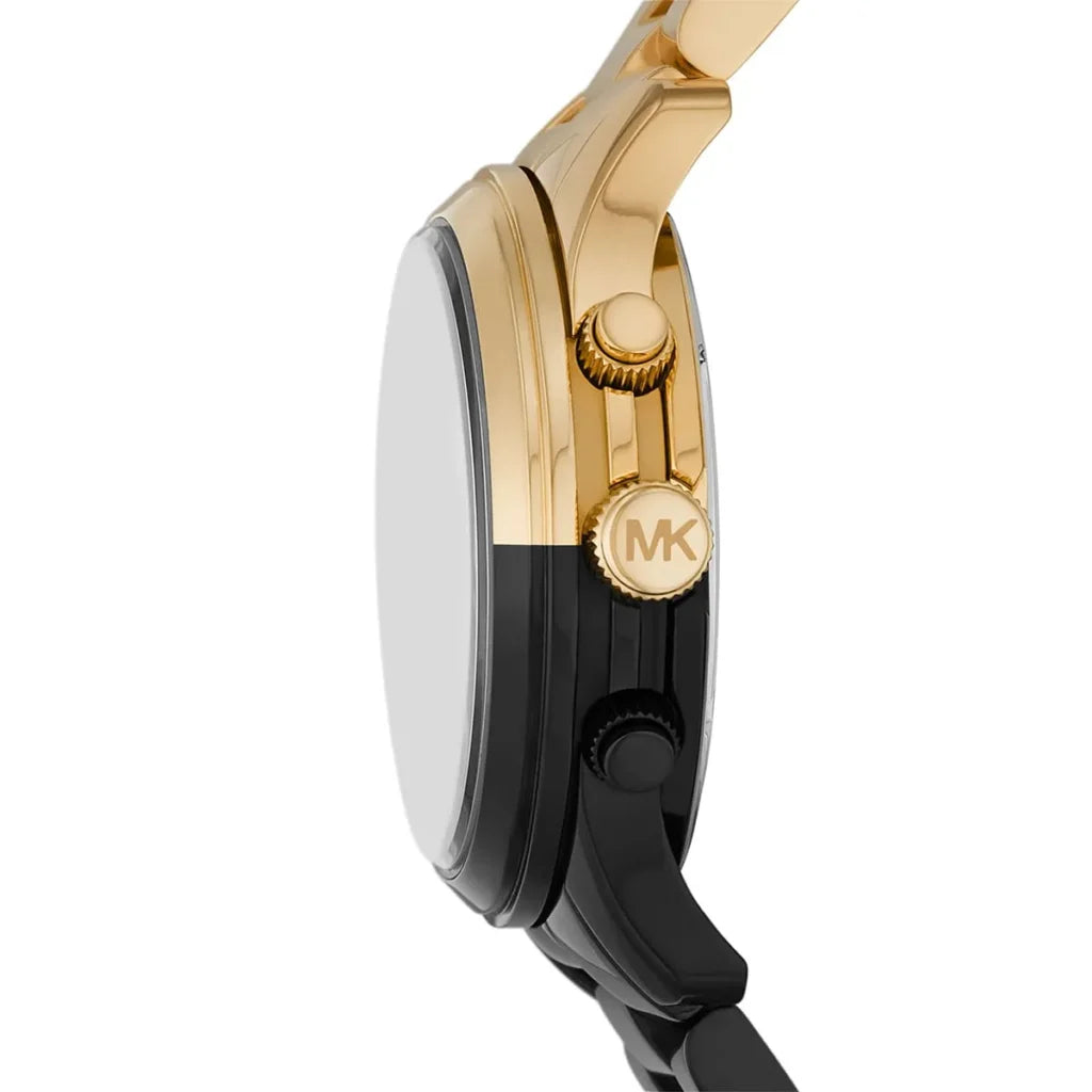 Michael Kors Runway Women’s Watch MK7328 – Black & Gold Stainless Steel Quartz Timepiece