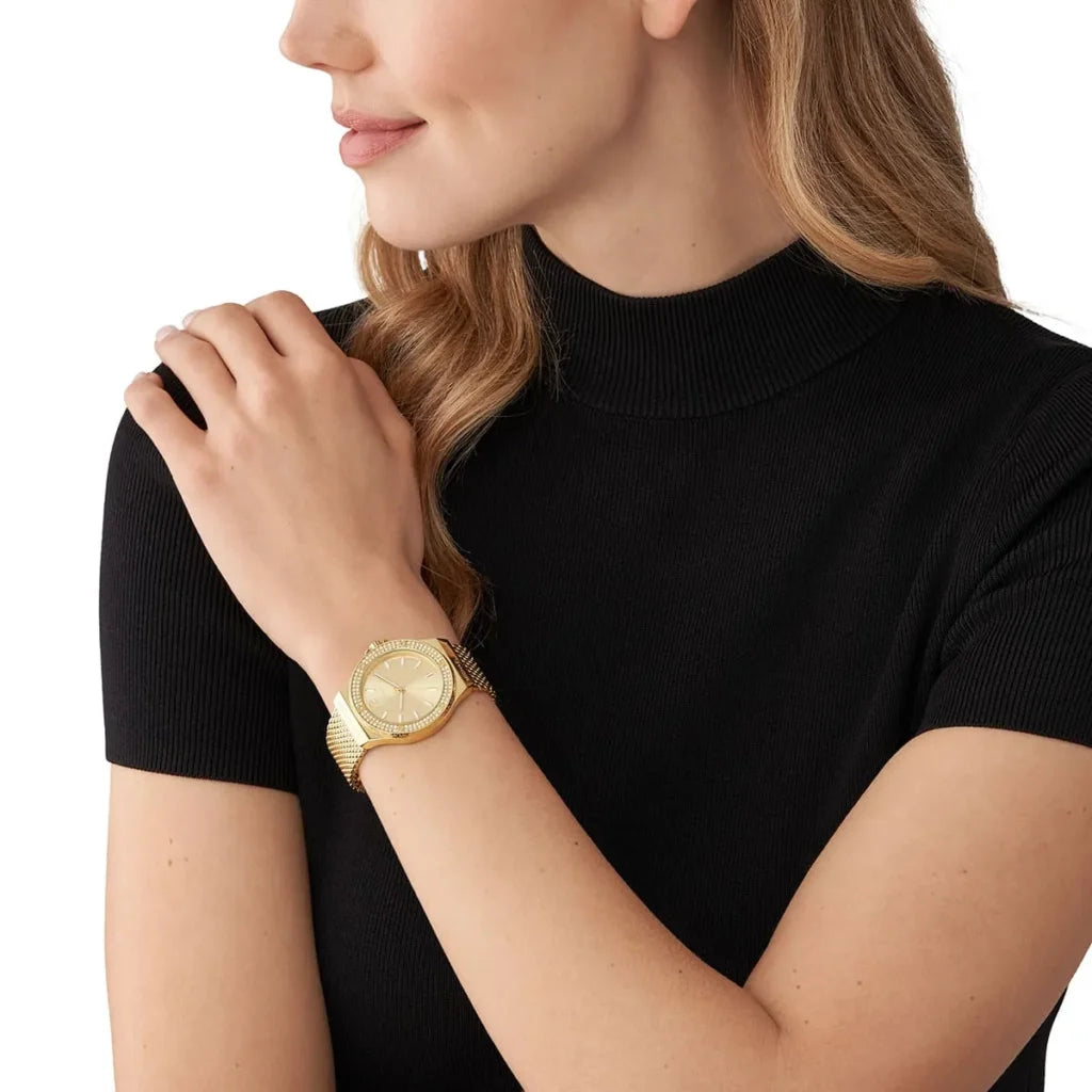 Michael Kors Women's Lennox Gold-Tone Stainless Steel Watch MK7335