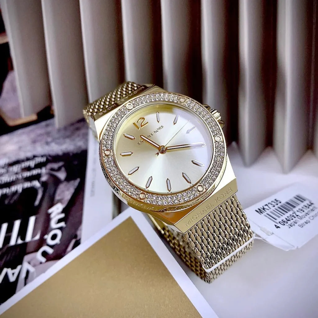Michael Kors Women's Lennox Gold-Tone Stainless Steel Watch MK7335