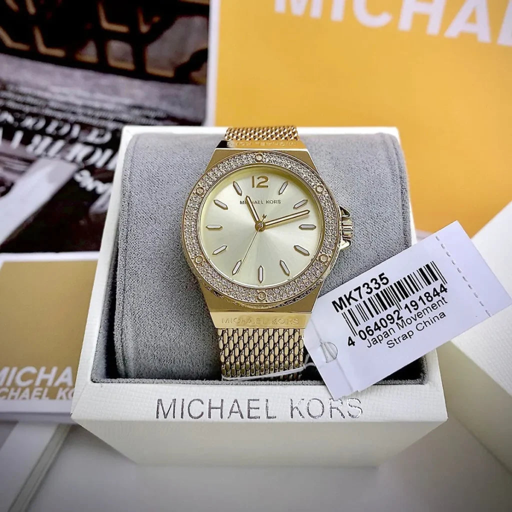 Michael Kors Women's Lennox Gold-Tone Stainless Steel Watch MK7335