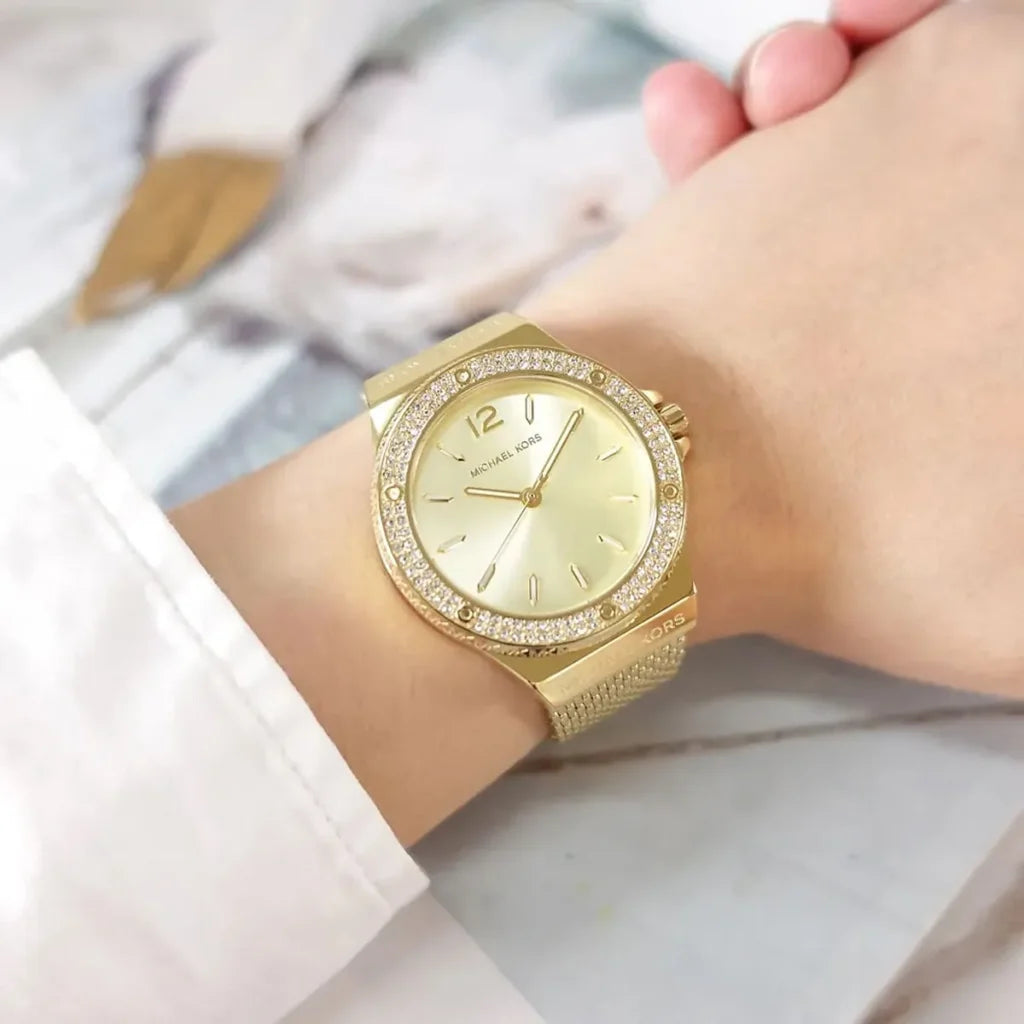 Michael Kors Women's Lennox Gold-Tone Stainless Steel Watch MK7335