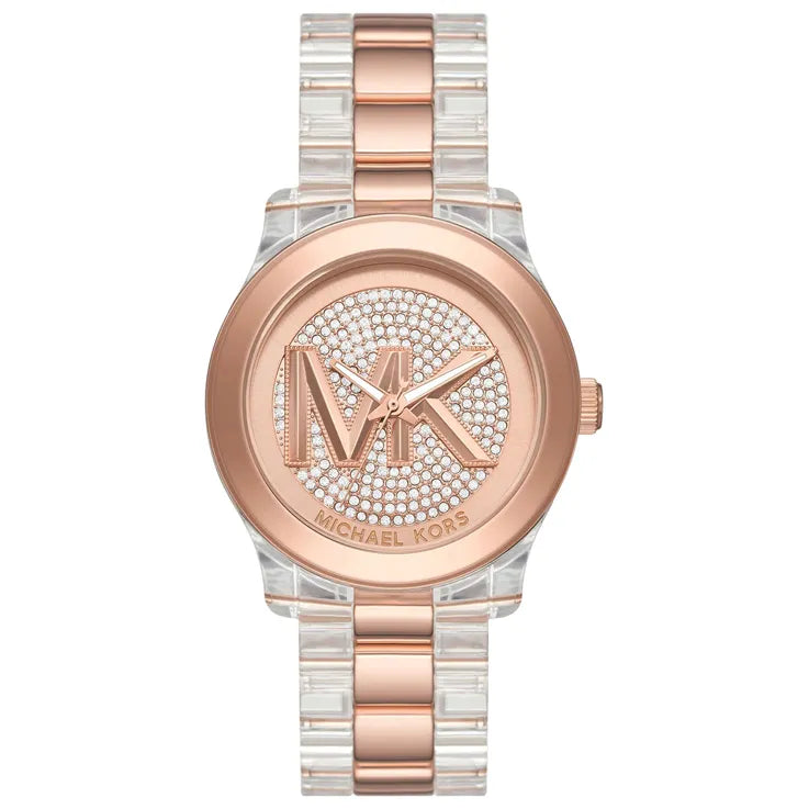 Michael Kors Runway MK7355 Women’s Watch – Rose Gold Case & Multicolor Strap | 38mm Quartz Fashion Timepiece
