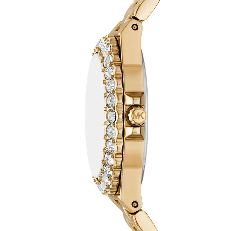 Michael Kors Lennox MK7395 Women’s Gold Stainless Steel Watch – Green Dial 30mm Elegant Quartz Timepiece