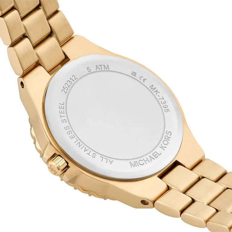 Michael Kors Lennox MK7395 Women’s Gold Stainless Steel Watch – Green Dial 30mm Elegant Quartz Timepiece
