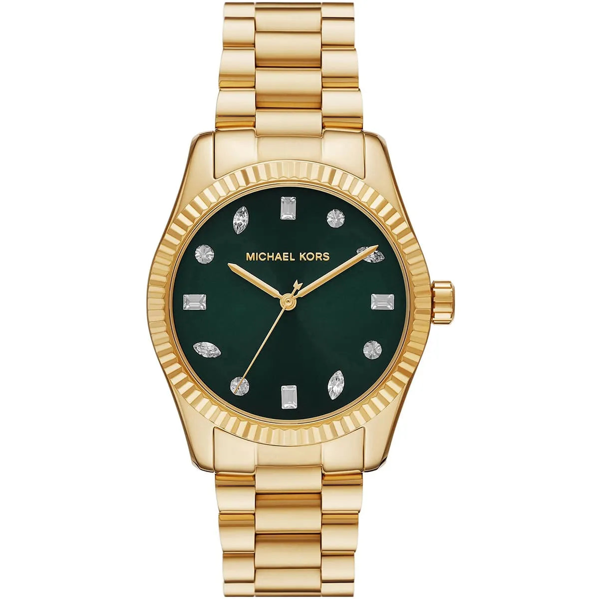 Michael Kors Lexington MK7449 Women’s Quartz Watch – Green Dial Gold Stainless Steel Bracelet