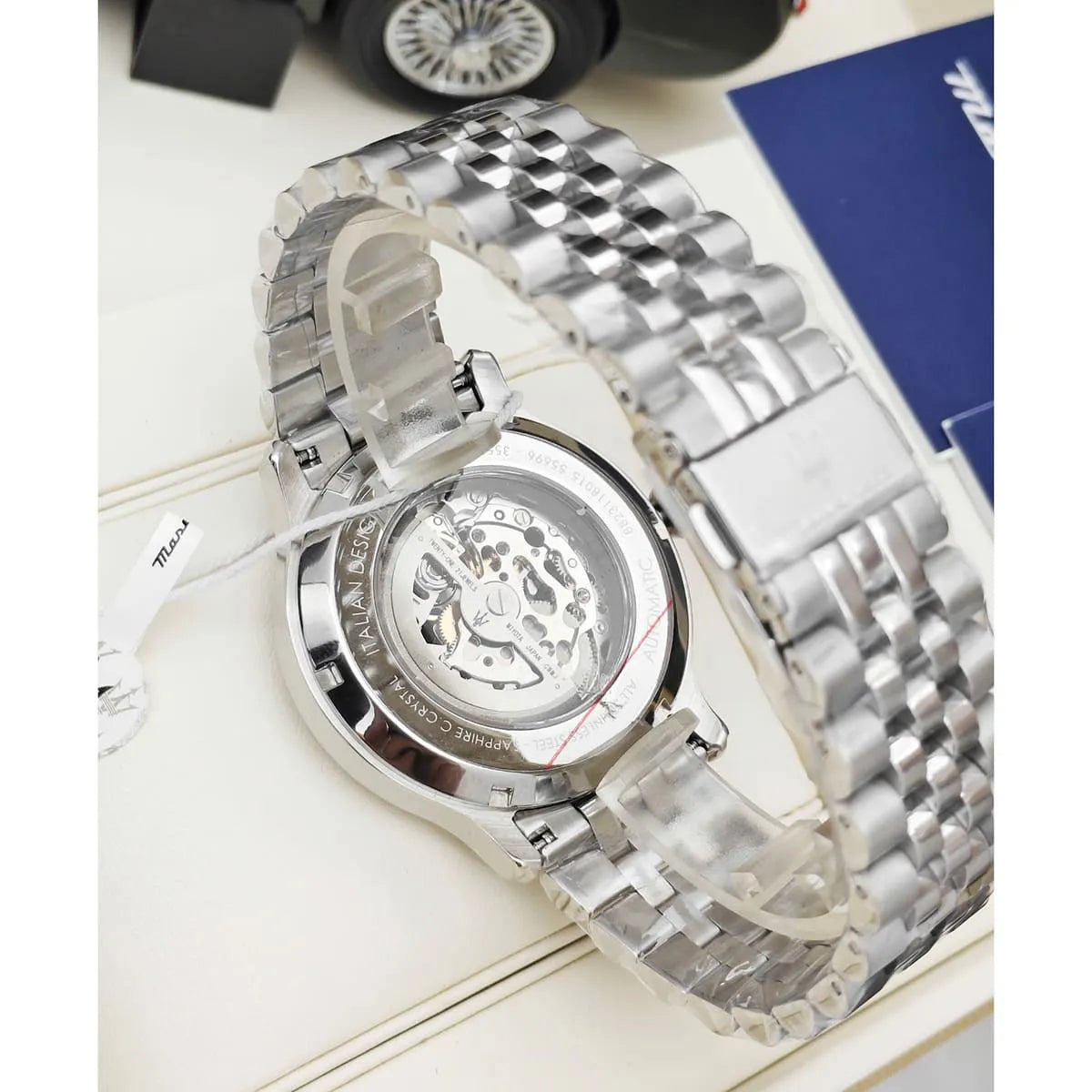 Maserati Men's Watch R8823118015 – Black Dial with Silver Stainless Steel Bracelet