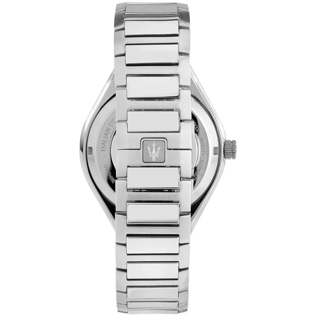Maserati R8823142004 Men’s Watch – Stile Automatic Blue Dial Stainless Steel Silver Watch
