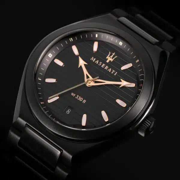 Maserati Triconic R8853139004 Men’s Quartz Watch – Black Steel Bracelet | 40mm Elegant Design