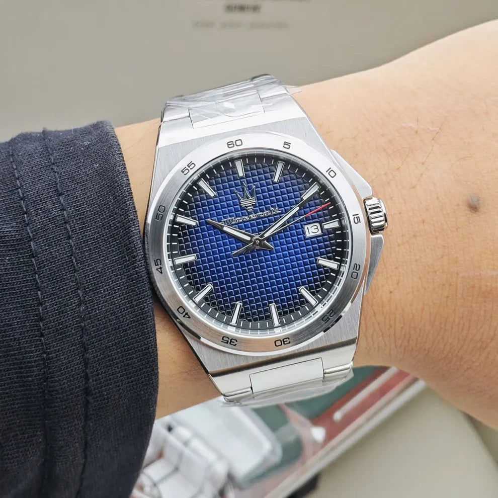 Maserati Velocita Men’s Watch R8853153001 - Blue Dial, Silver Stainless Steel Bracelet
